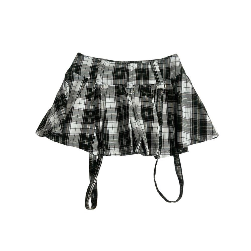 current mood plaid mini skirt